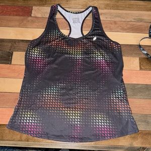 ASICS Lite Show Reflective Racer Back Tank Top - Women XL - Grey Neon - race day